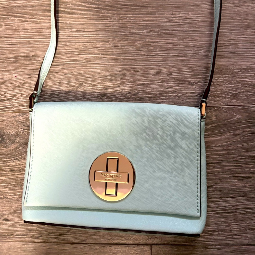 Tiffany blue Kate Spade cross body purse (small)